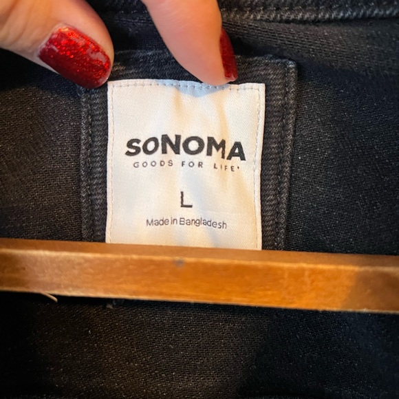 The Grinch Black Denim Upcycled Jacket - Picture 3 of 3